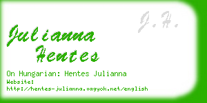 julianna hentes business card